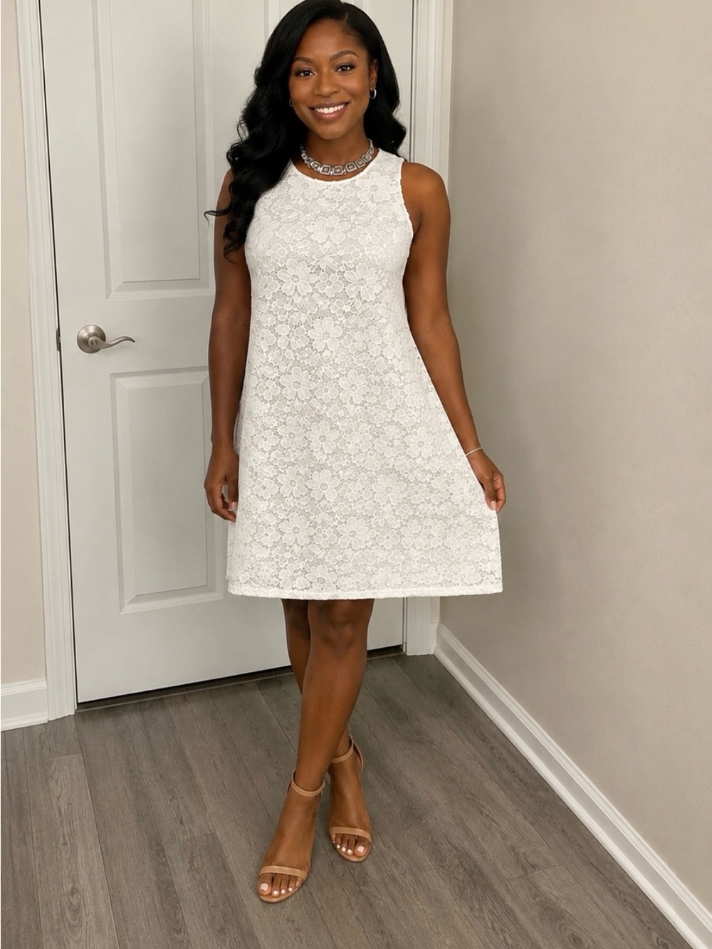Ginger G White Lacy Dress